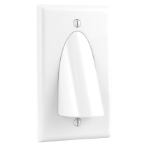 Midlite Single Gang Nose Plate - White