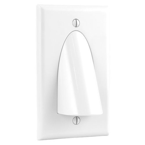 Midlite Single Gang Nose Plate - White