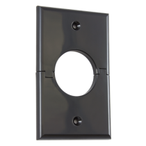 Midlite Single Gang Splitport - Black