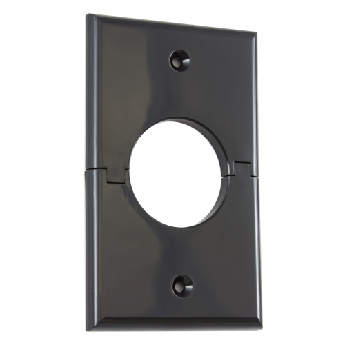 Midlite Single Gang Splitport - Black