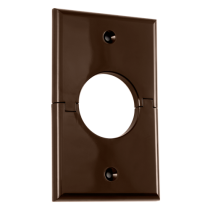 Midlite Single Gang Splitport - Brown