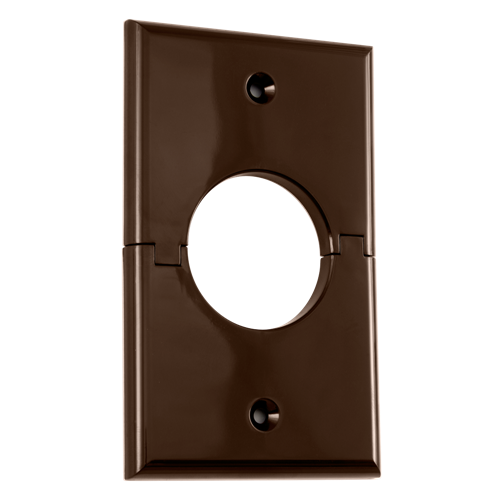 Midlite Single Gang Splitport - Brown