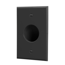 Midlite Splitport Recessed Wall Plate - Black