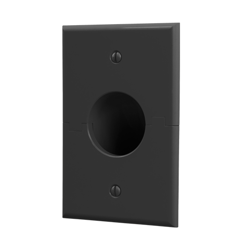 Midlite Splitport Recessed Wall Plate - Black