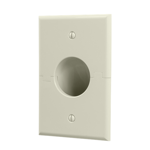 Midlite Splitport Recessed Wall Plate - Light Almond