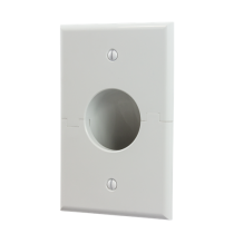 Midlite Splitport Recessed Wall Plate - White