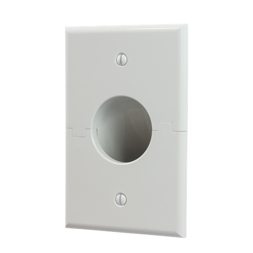 Midlite Splitport Recessed Wall Plate - White