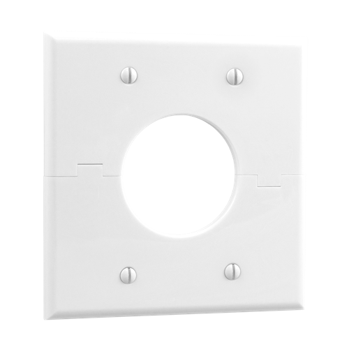 Midlite Double Gang Splitport - White