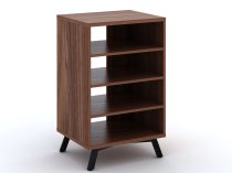 5 shelf brown wood audio stand