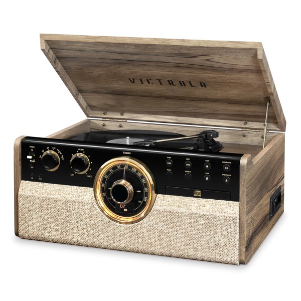 Victrola Empire Bluetooth Record Player - Farmhouse Walnut