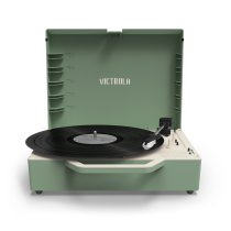 Victrola Re-Spin Sustainable Bluetooth Suitcase Record Player - Basil Green