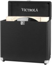 Victrola Collector Storage case for Vinyl Turntable Records - Black