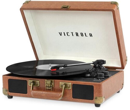 Victrola Vintage Portable Suitcase Turntable - Light Brown