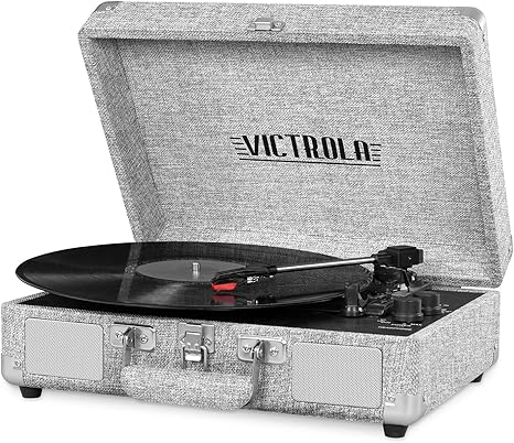 Victrola Journey+ Suitcase Record Player - Grey