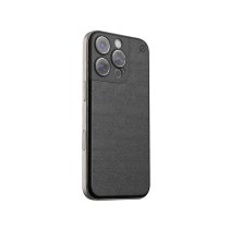 Atom Studios Soft Snap Agave Leather MagSafe Case - Carbon Black - iPhone 16 Pro