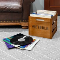 Victrola Wooden Vinyl Record Crate