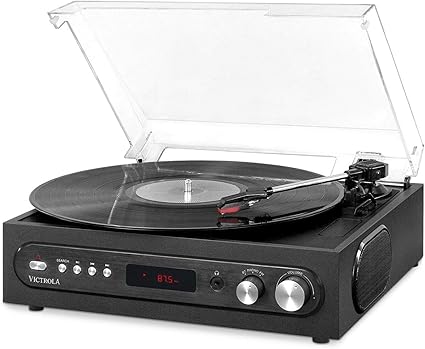 Victrola All-in-One Bluetooth Record Player - Black