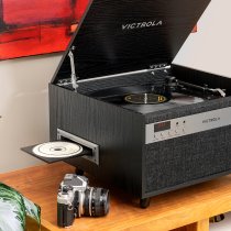 Victrola Century 6-In-1 Music Center - Black