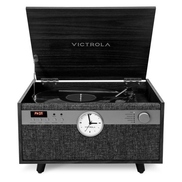 Victrola Century Signature 6-in-1 Wood Record Player - Black