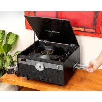 Victrola Century Signature 6-in-1 Wood Record Player - Black