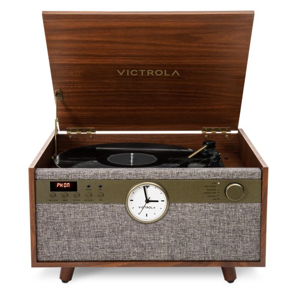 Victrola Century Signature 6-in-1 Wood Record Player - Walnut