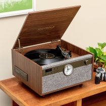 Victrola Century Signature 6-in-1 Wood Record Player - Walnut