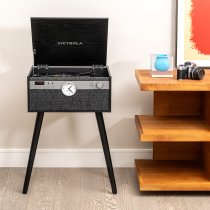 Victrola Century Signature+ 6-in-1 Wood Record Player - Black