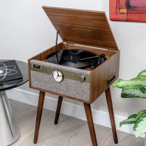 Victrola Century Signature+ 6-in-1 Wood Record Player - Walnut